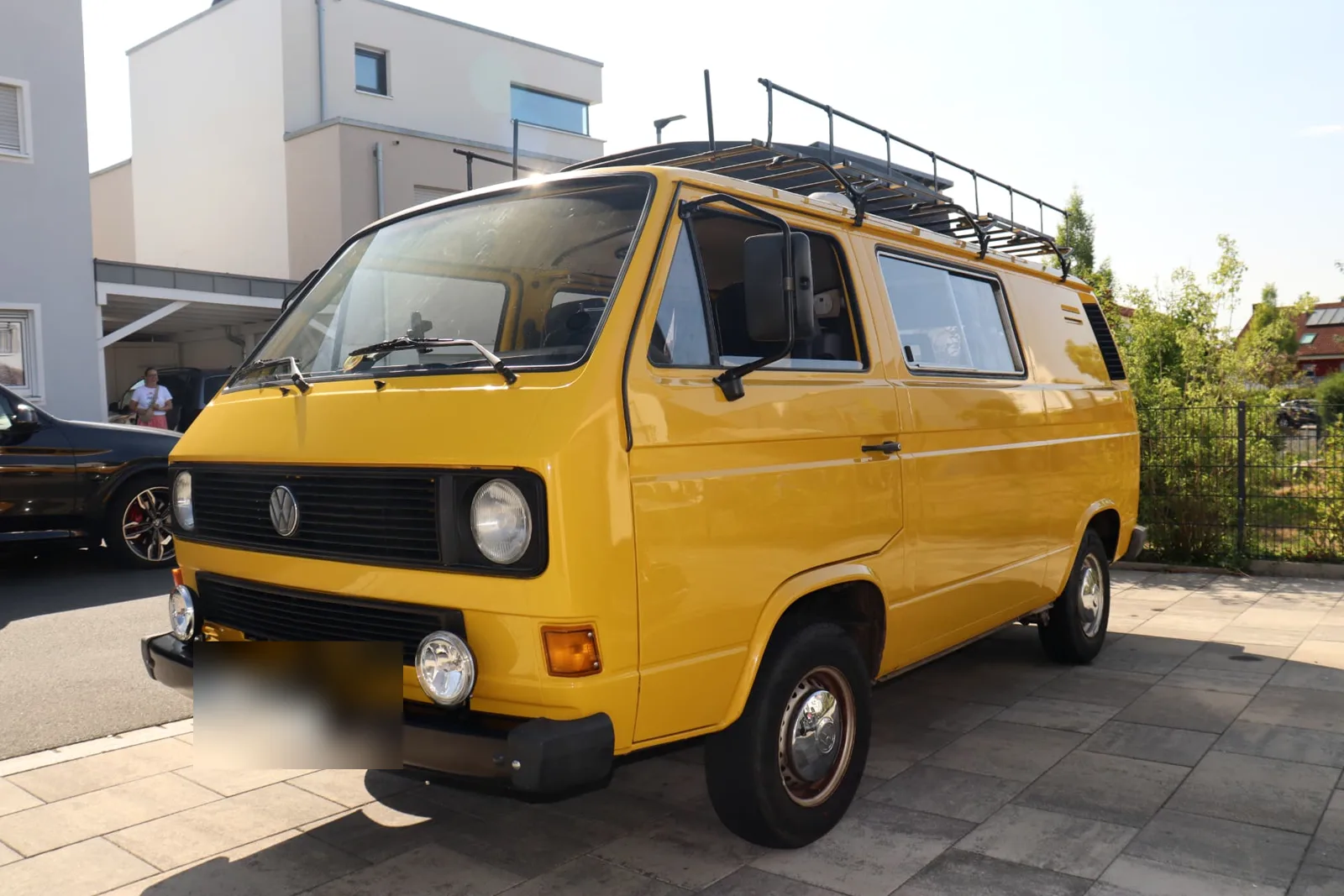 VW T3 in Gelb bei der Fahrzeugaufnahme